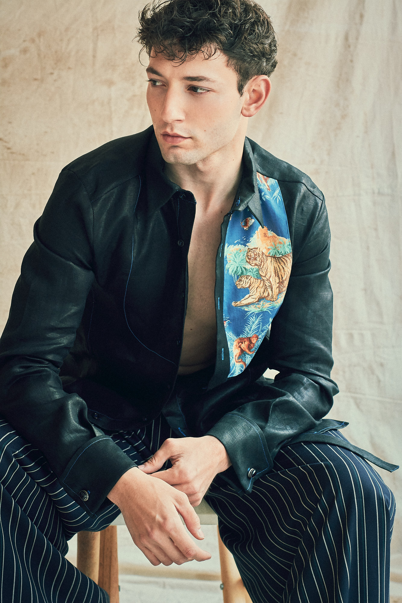 fashion editorial portrait modern dandy character study