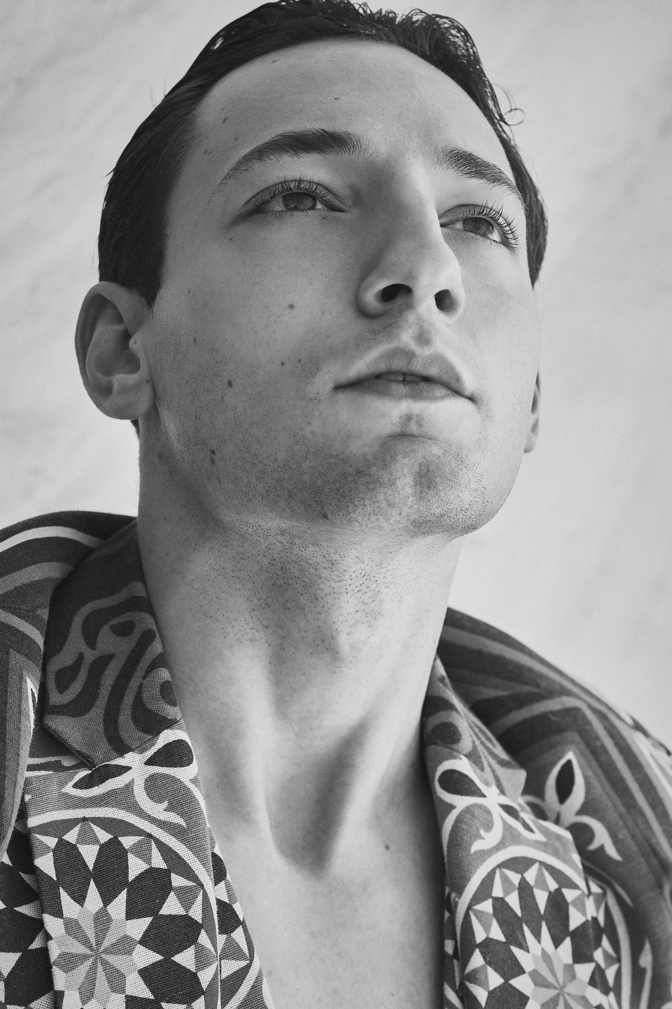 black and white fashion editorial portrait modern dandy